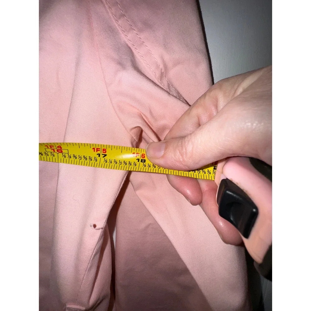 Talbots Petite light Pink Cotton Blend Belted Trench Coat Jacket SP PH5289 - Picture 11 of 14